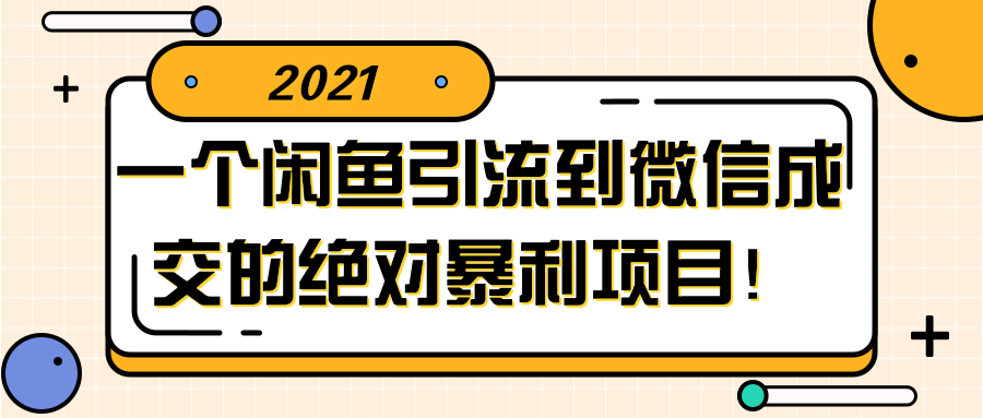 闲鱼引流到微信成交的绝对暴利项目！【视频教程】-32IU