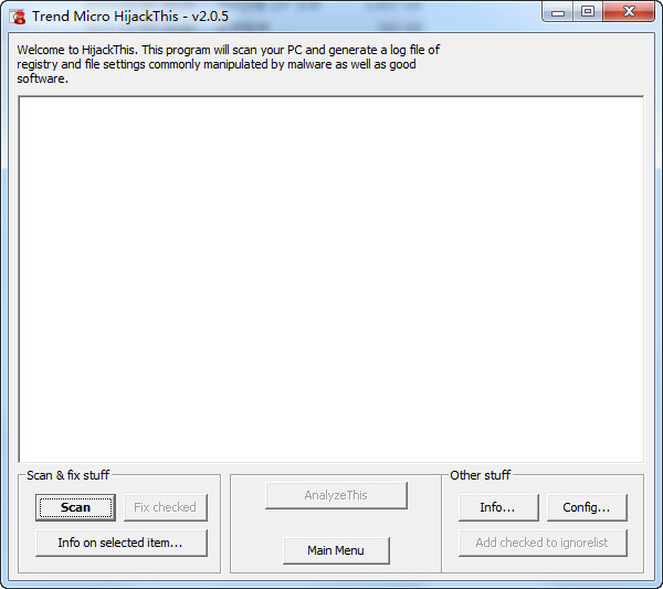 HijackThis(浏览器被劫持修复工具)v2.0.5 免费版-32IU