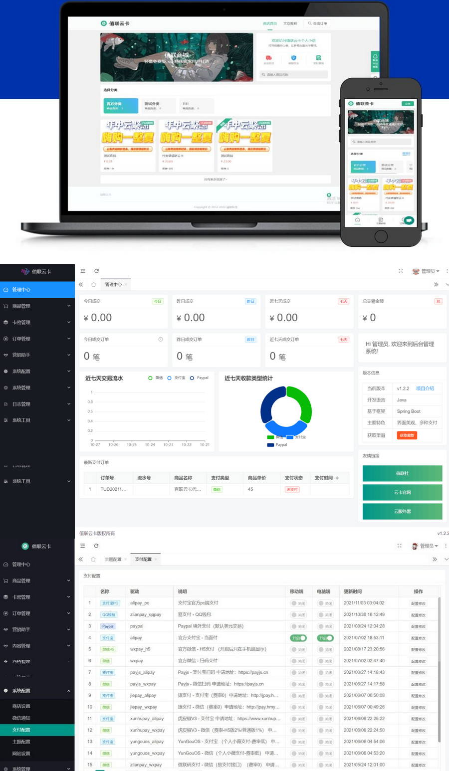 开源版值联云卡自动售卡商业系统v2.0.0+图文搭建教程-32IU